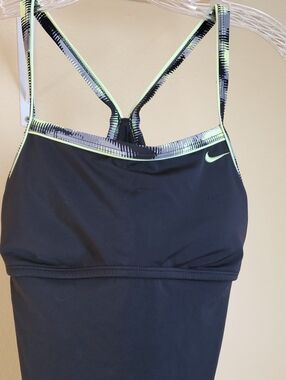 Nike Black With Neon Green Trim Sz XXsm Swimsuit